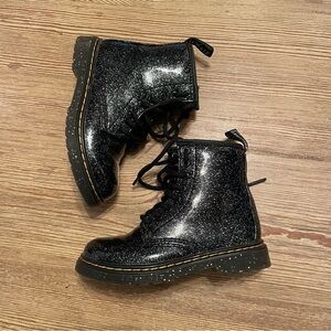 Doc Martens Black Glitter Boots